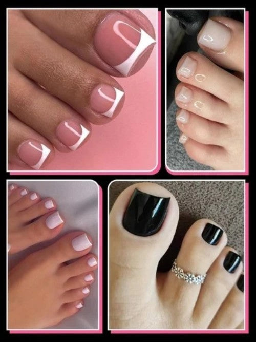 Poly Gel Toenail Kit with 12 Sizes Reusable Nail Forms for Toe Extensions
