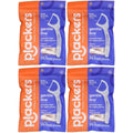 4 Pack Dental Floss Picks with Mint Flavor - Gentle Line Flipper 300 Picks