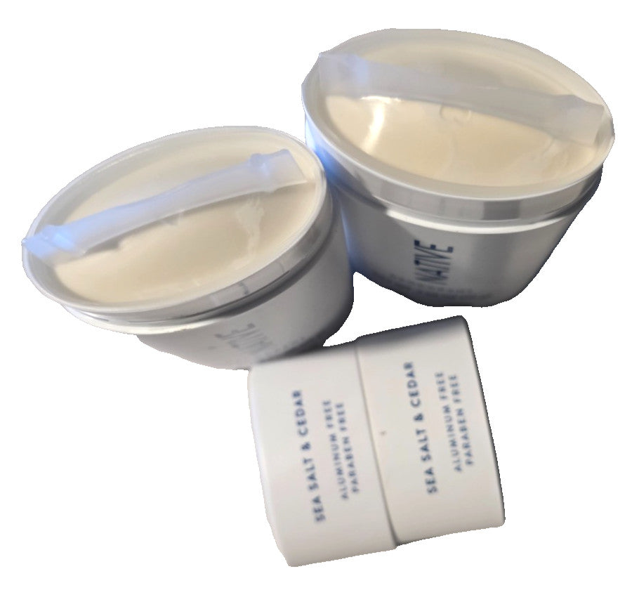 Native Aluminum Free Sea Salt & Cedar Deodorant 2.65oz - Lot of 2