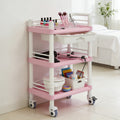 Salon Trolley Cart with 3 Tiers, Drawer & Waste Bin - Rolling Spa Organizer