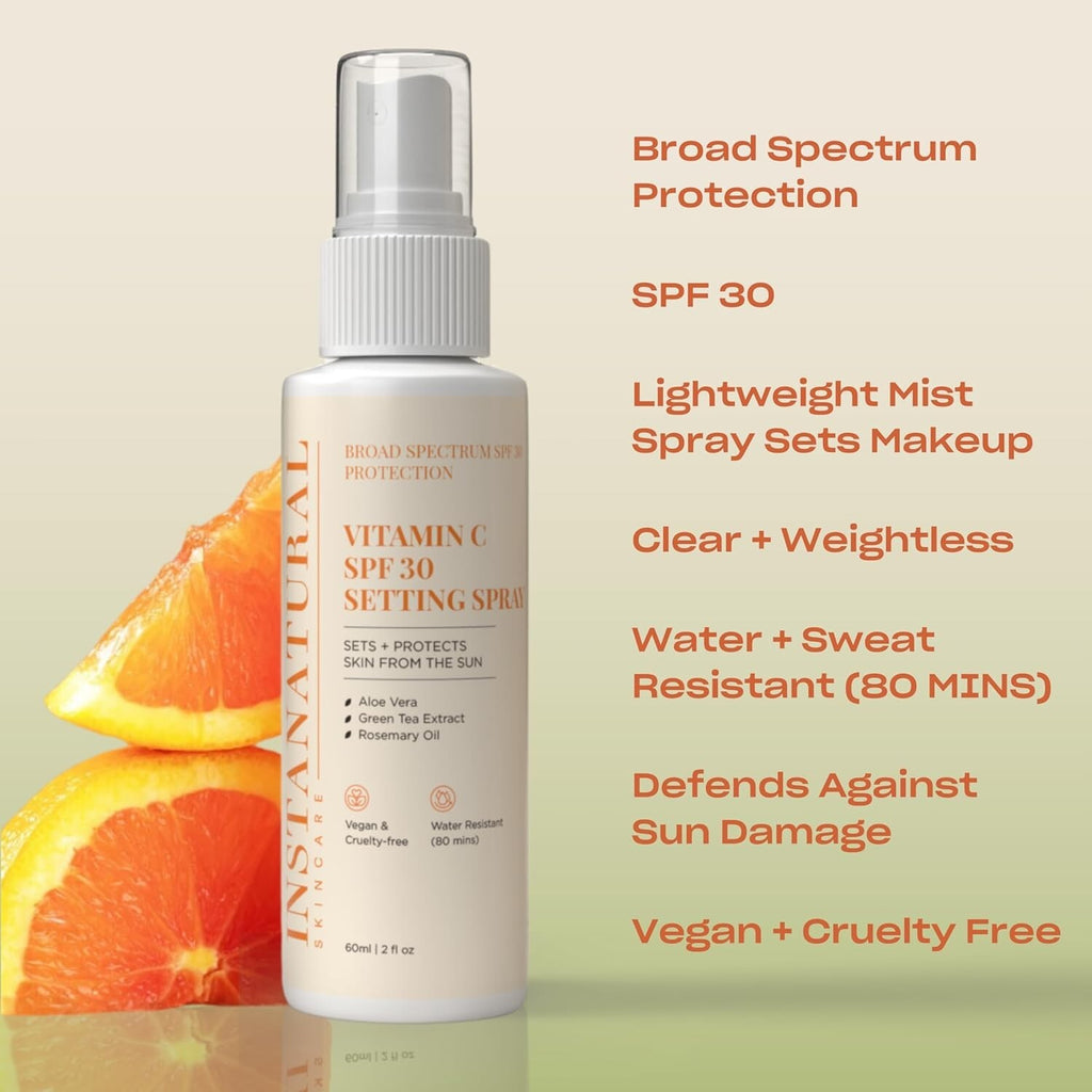 Vitamin C Sunscreen Setting Spray SPF 30 - Brightening Hydrating Mist
