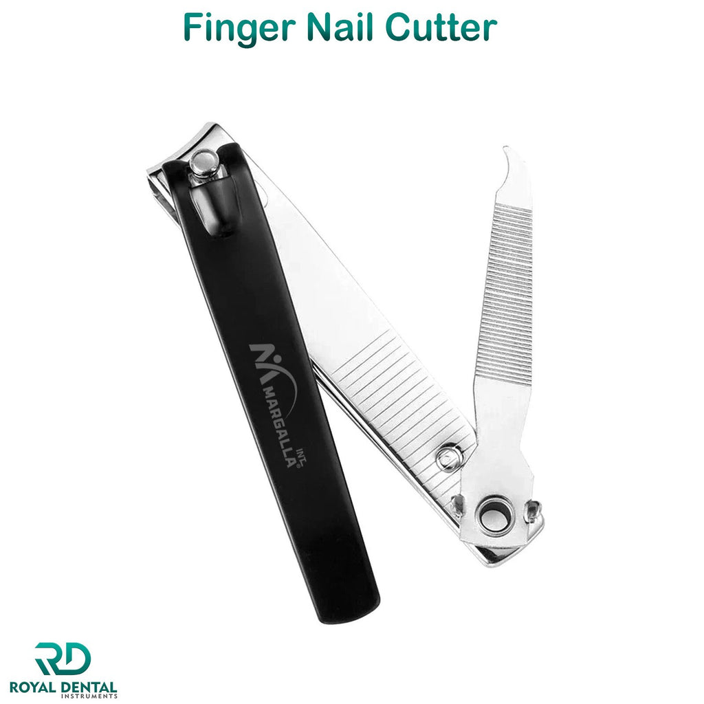Nail Clipper and Trimmer Set with Nail File - Curved Edge Stainless Steel