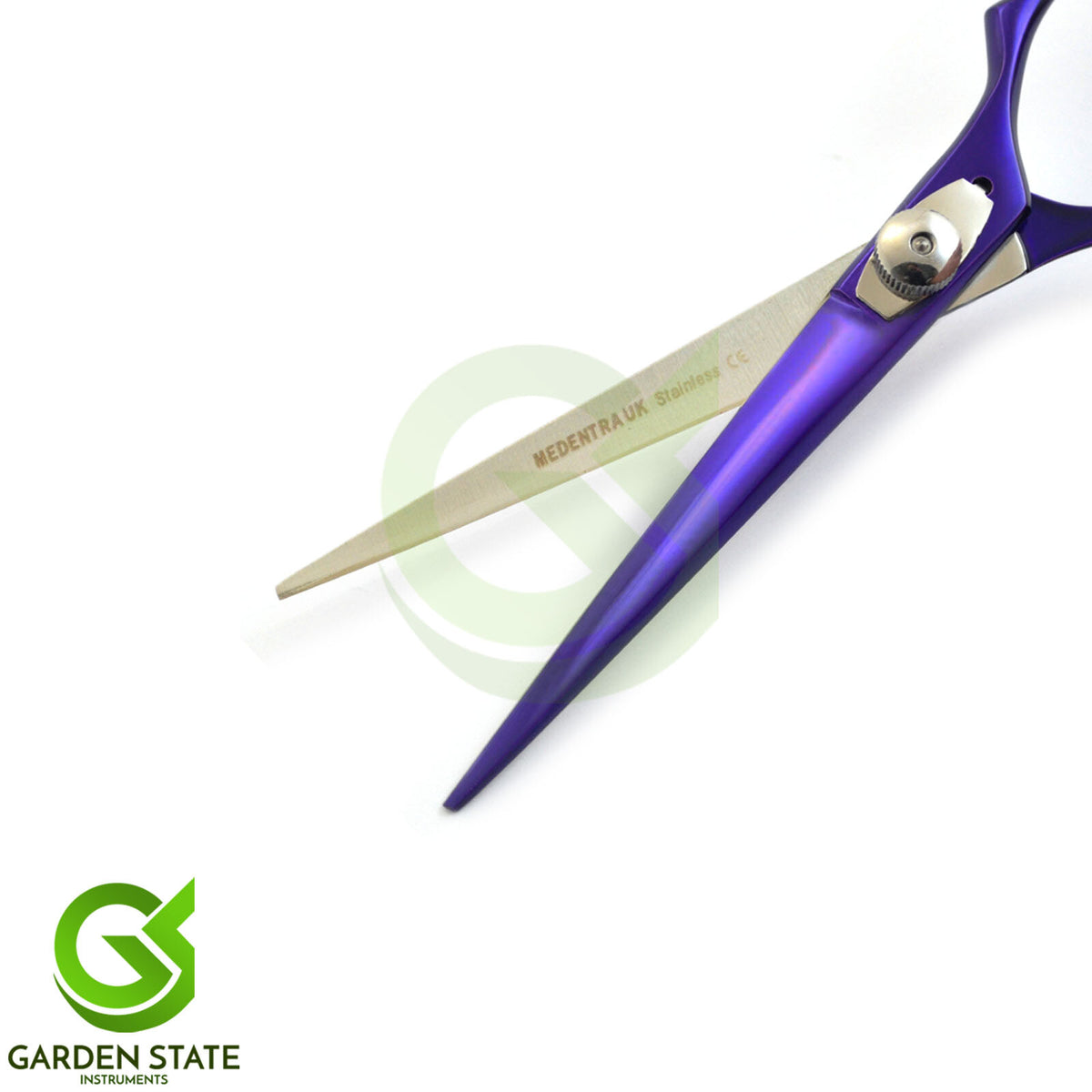 Purple Hair Cutting Scissors 6 Inch Barber Shears with Finger Rest Stainless Steel