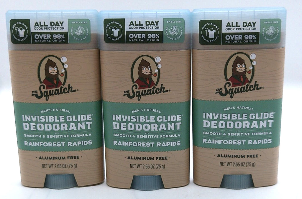 Men's Natural Invisible Glide Deodorant Rainforest Rapids 2.65 Oz - Pack of 3