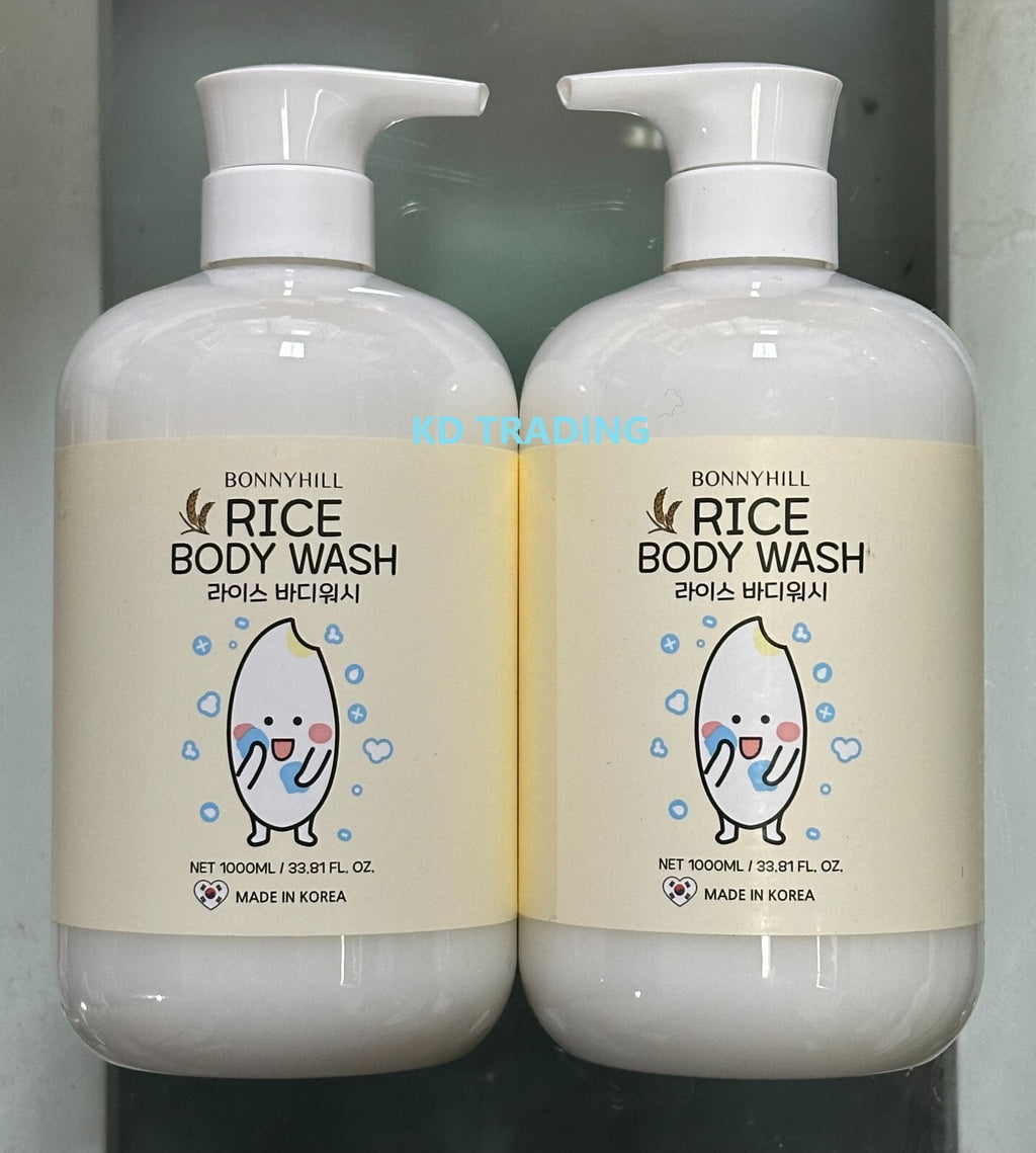 Korean Rice Body Wash for Radiance & Moisture - 1000ml, 2 Pack