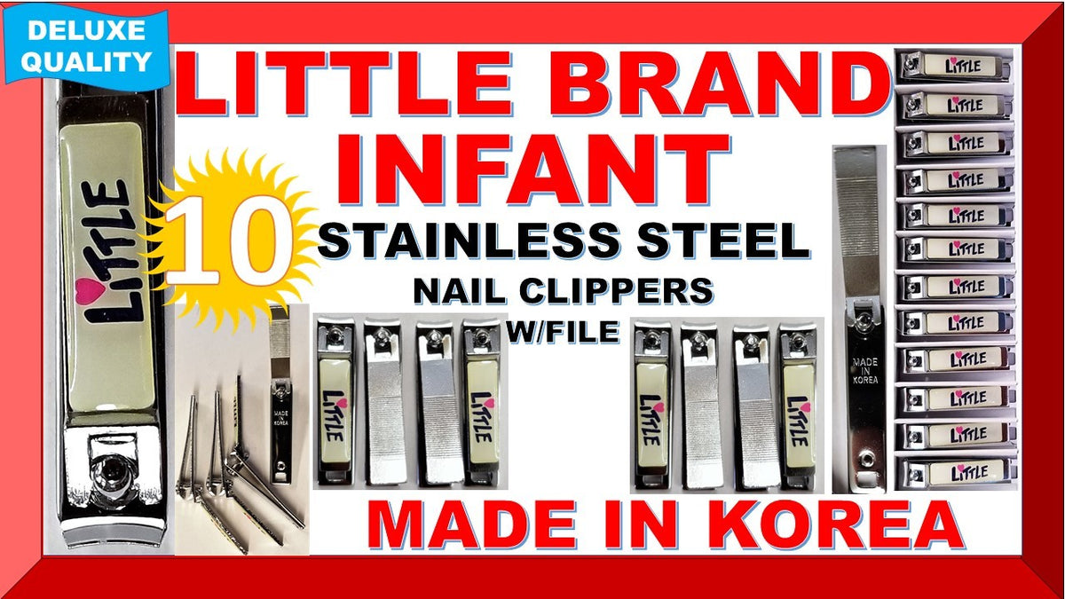 Toddler Nail Clippers Set - 10 Super Sharp Stainless Steel Baby Nail Trimmers