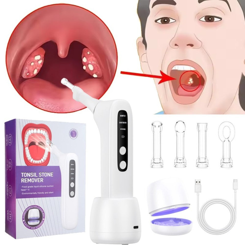 Electronic Tonsil Stone Removal Kit with HD Camera, LED Light & 3 Suction Modes