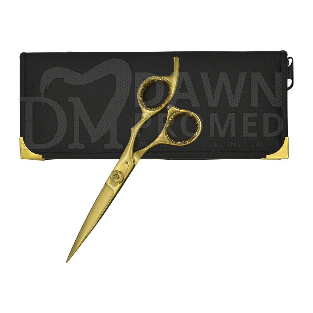 Professional 6.5 Inch Gold Hair Cutting Thinning Scissors Set for Barbers & Stylists