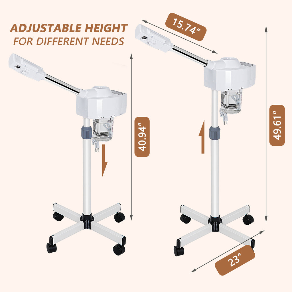 Professional Ozone Facial Steamer with Hot Mist Function & Adjustable Height