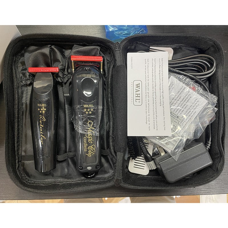 Cordless Barber Clipper & Detailer Trimmer Set - Black Magic Clip 3025397