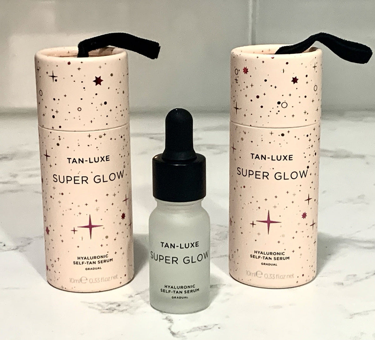 Self-Tanning Serum with Hyaluronic Acid Travel Size 0.33 oz - Hydrating Gradual Tan Set of 2