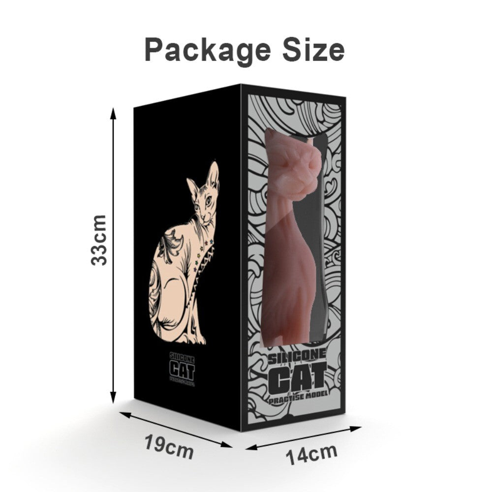 Cat Tattoo Practice Skin Silicone Model for Studio Training