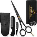 Professional Beard & Mustache Scissors Kit with Combs & Pouch for Men