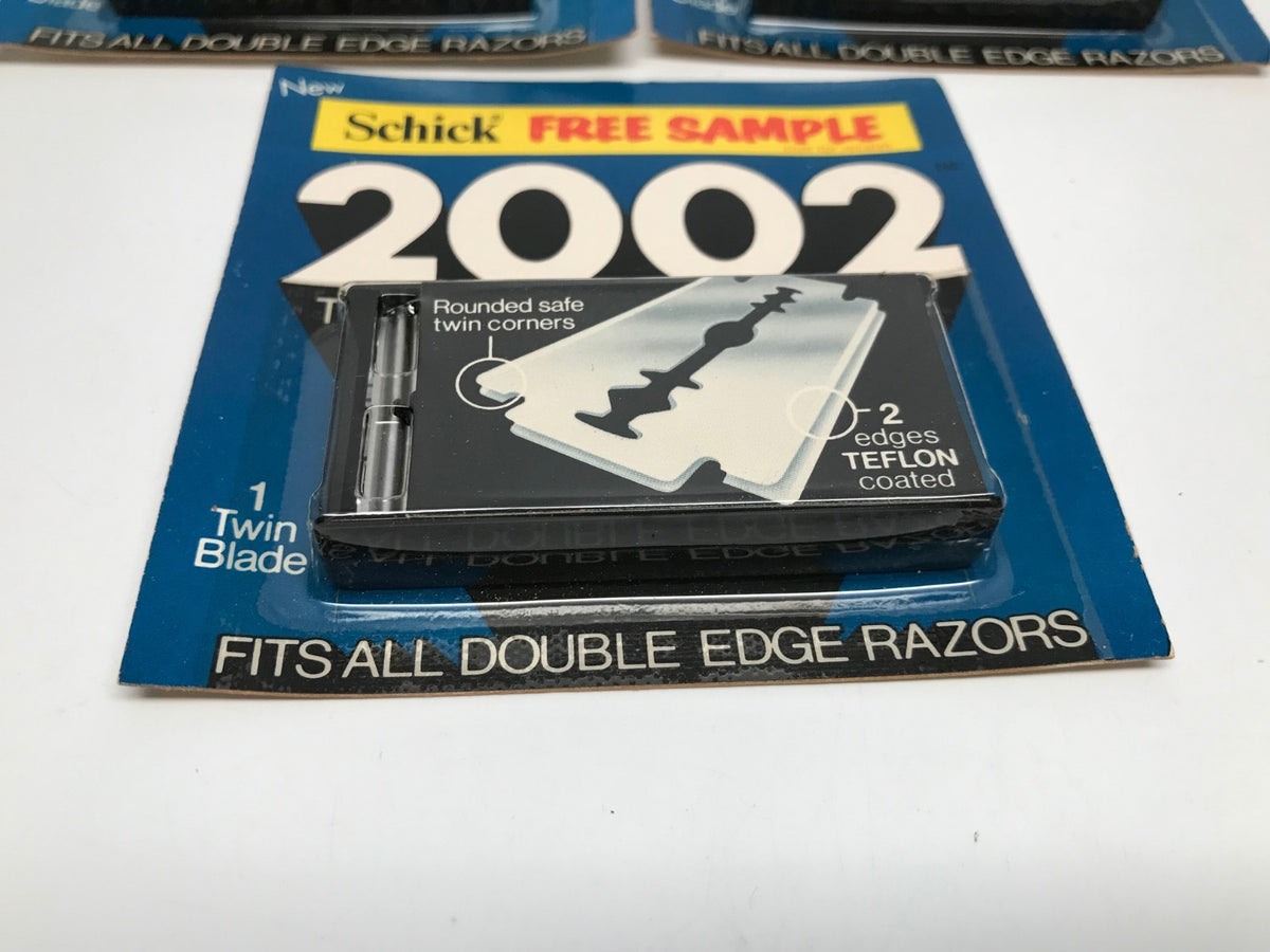 Schick Twin Double Edge Razor Blade Pack of 3 - NOS, Single Blades