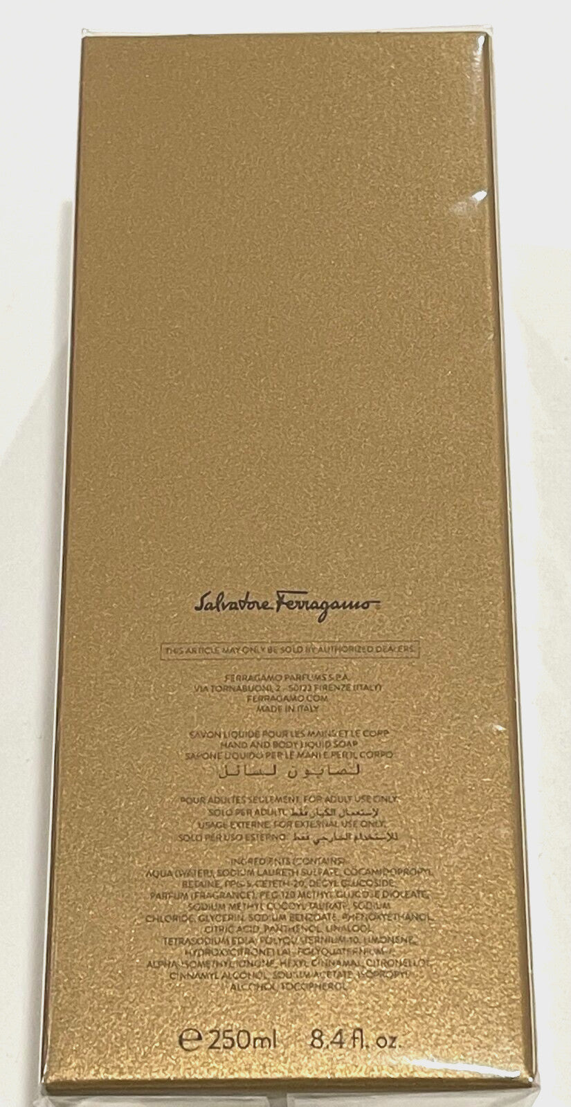 Salvatore Ferragamo Tuscan Creations Rinascimento Liquid Hand & Body Soap 8.4 oz