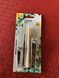 Gem Manicure Collection Kit - Nail Clippers Emery Boards Cuticle Sticks Tweezer