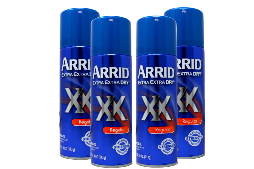 Arrid XX Extra Extra Dry Aerosol Antiperspirant Deodorant 4 oz Pack of 4