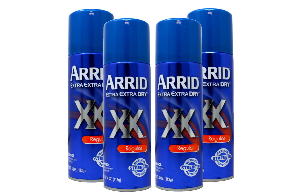 Arrid XX Extra Extra Dry Aerosol Antiperspirant Deodorant 4 oz Pack of 4