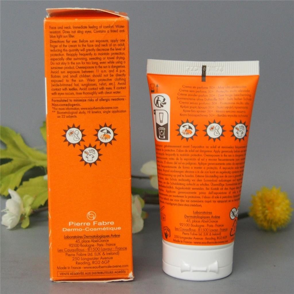 SPF 50+ Sun Cream for Sensitive Skin - Invisible Finish, Waterproof, Fragrance-Free, 50ml