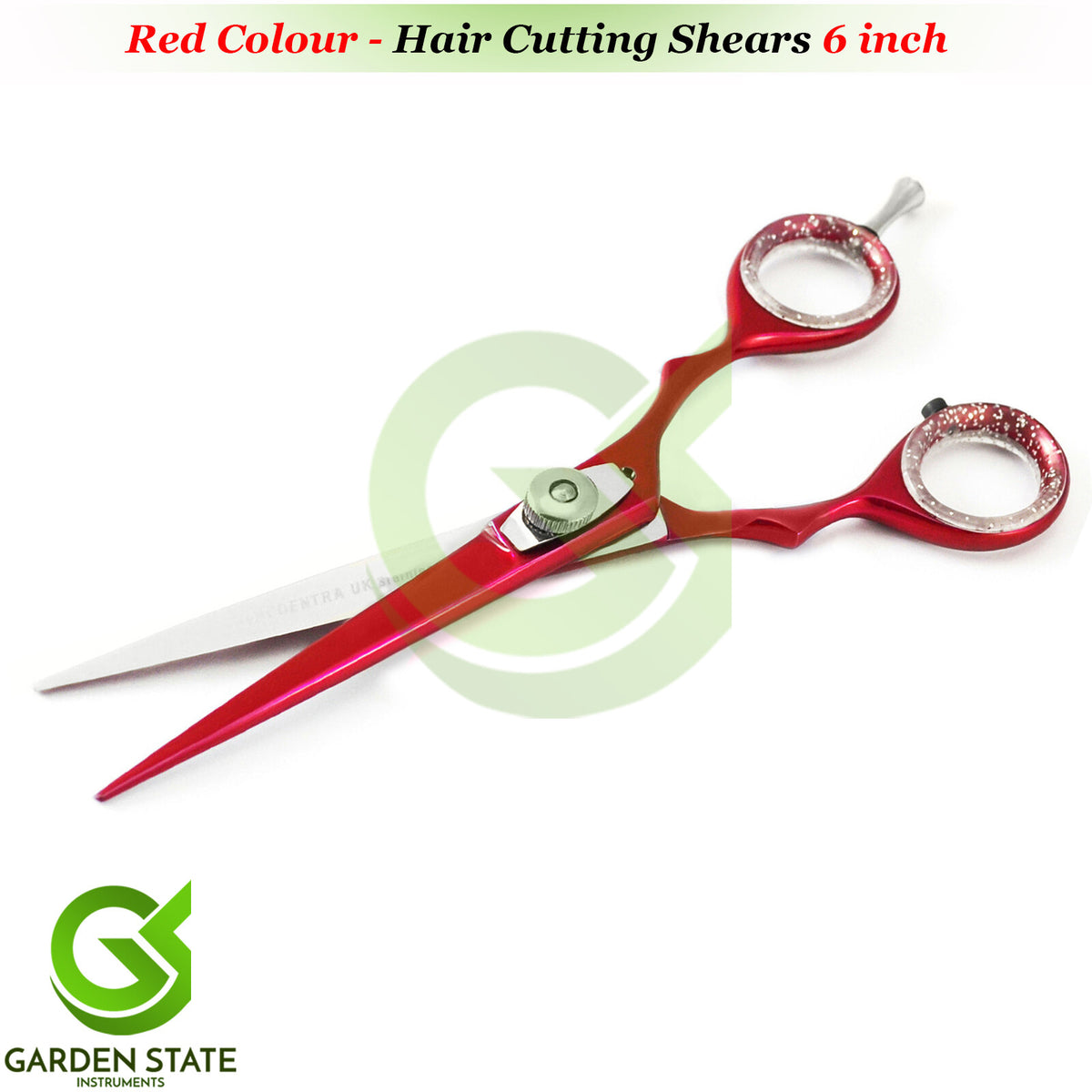 6-Inch Professional Red Hair Cutting Scissors Salon Shears Sharp Razor