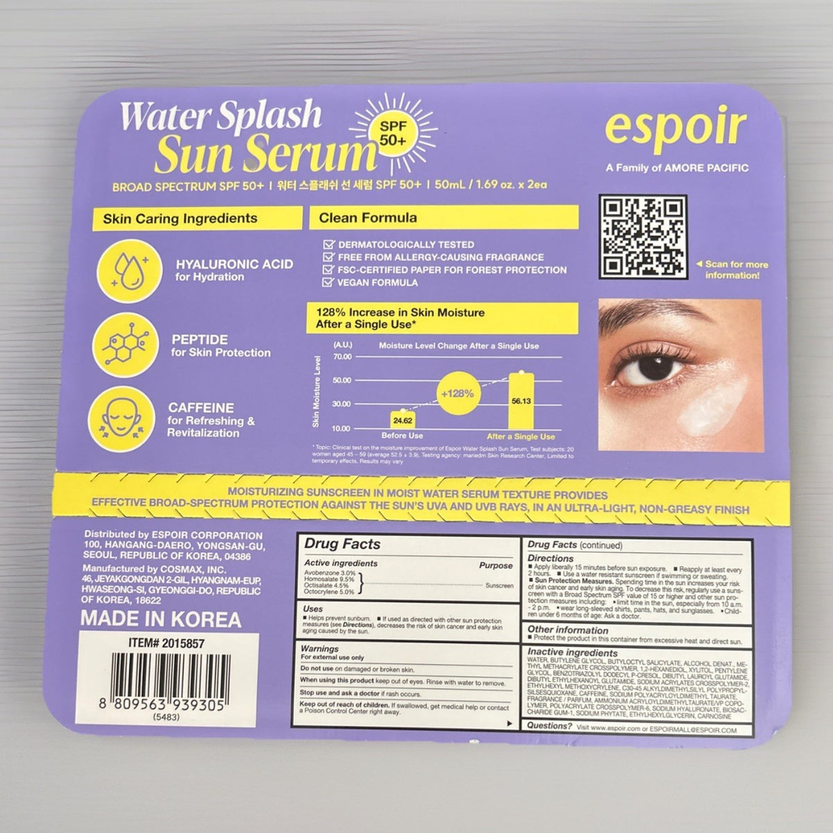 Water Splash Sun Serum SPF 50 Sunscreen - Moisturizing, 1.69 fl oz, 2-Pack
