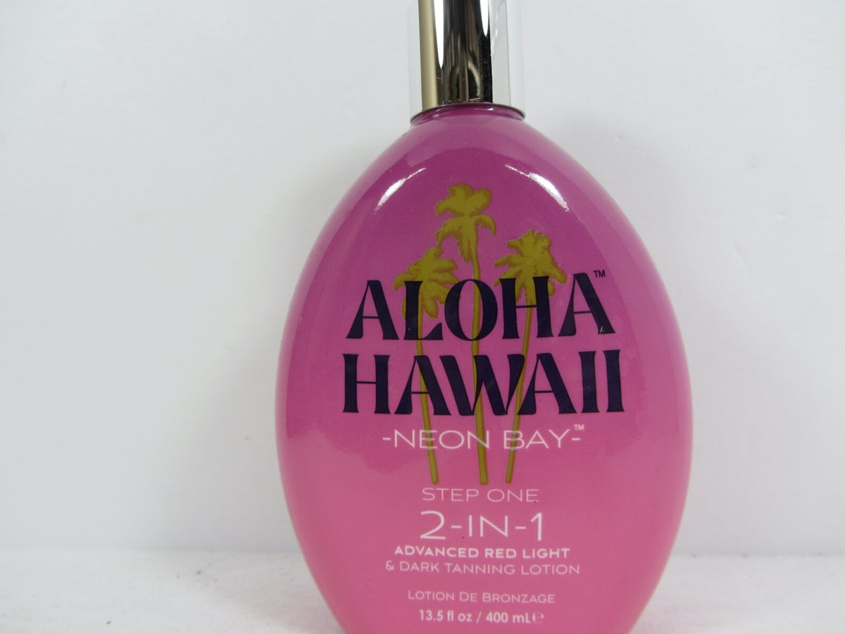 2-in-1 Tanning Lotion with Red Light & Hydration - Hawaiian Dark Blend, 13.5 oz