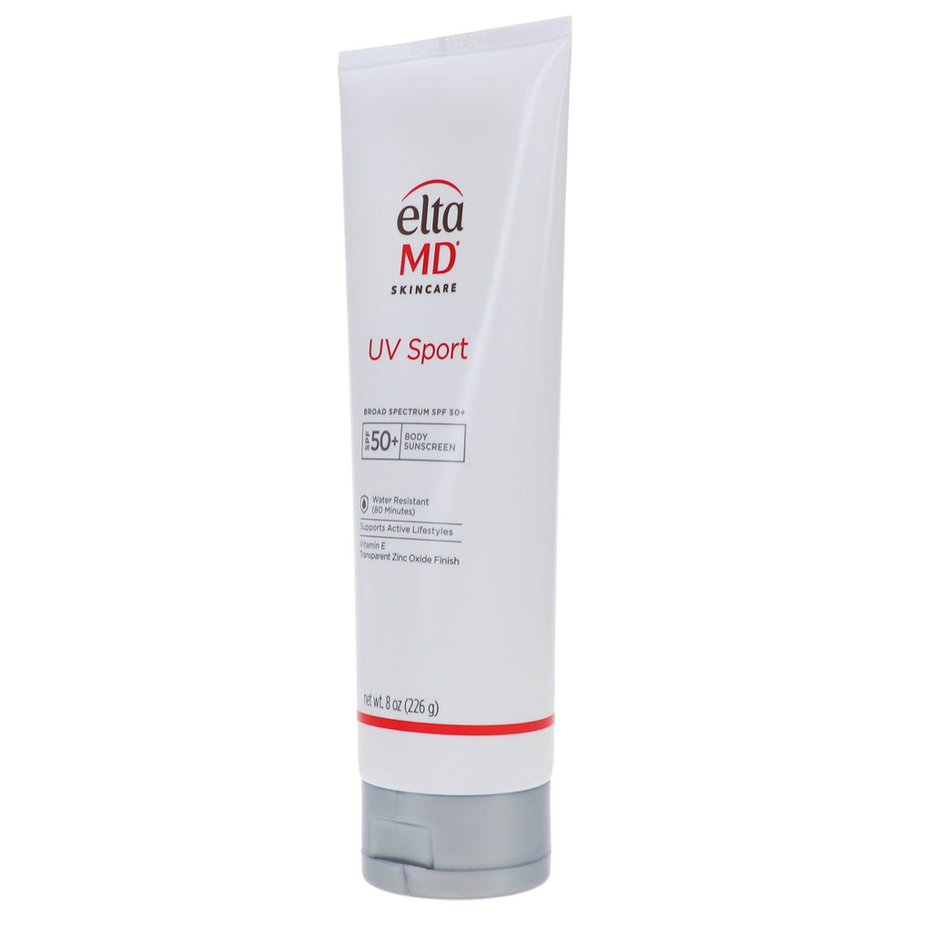 EltaMD UV Sport Broad Spectrum SPF 50+ Body Sunscreen 8 oz - Water-Resistant, Organic Formula