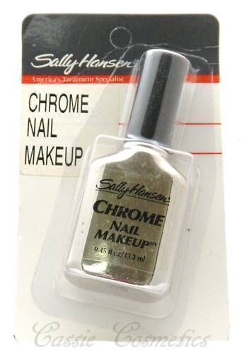 Sally Hansen Chrome Nail Polish White Pearl Metallic 2 Bottles