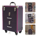 Large Capacity Nail Polish & Makeup Trolley Train Case with Wheels