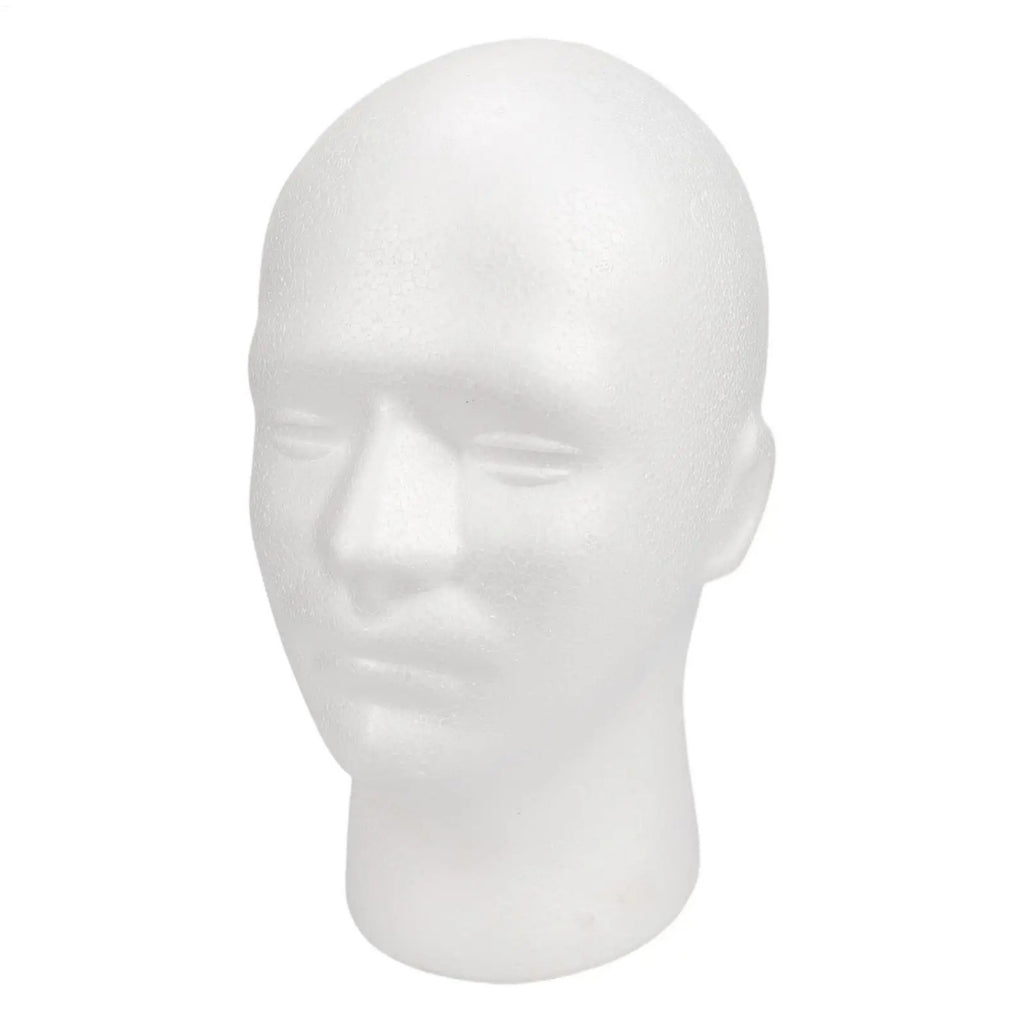Lightweight Foam Mannequin Head Wig Stand for Styling and Display - Male & Female