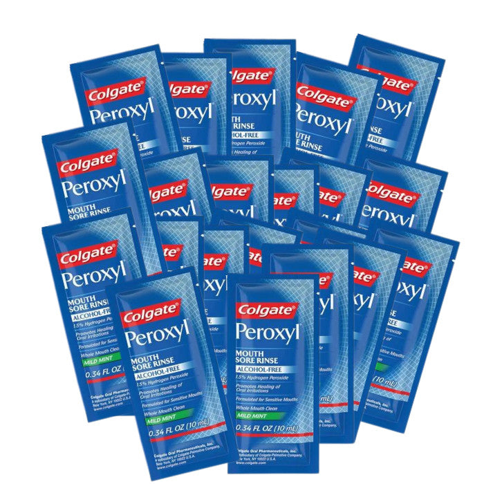 50-Pack Alcohol-Free Mouth Sore Rinse Packets for Oral Wound Healing