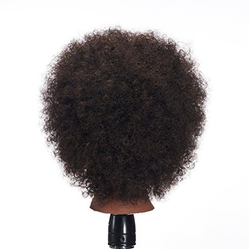Mannequin Head with 100% Human Hair - 10 Inch Black Styling Practice Head