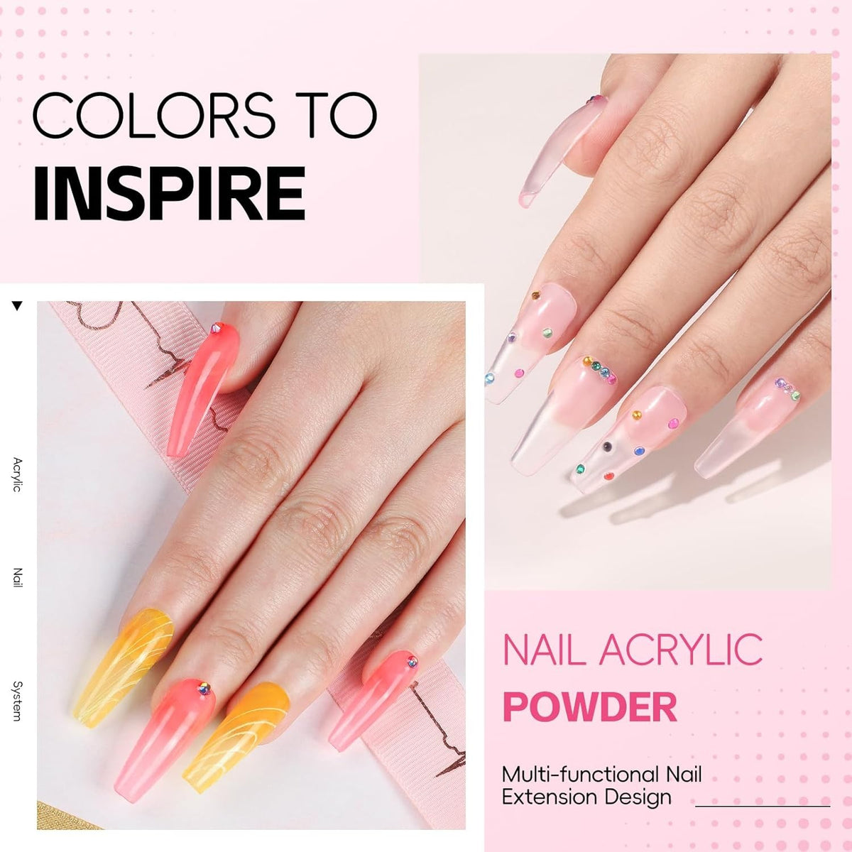 Professional Acrylic Nail Kit for Beginners with UV Light & Accessories