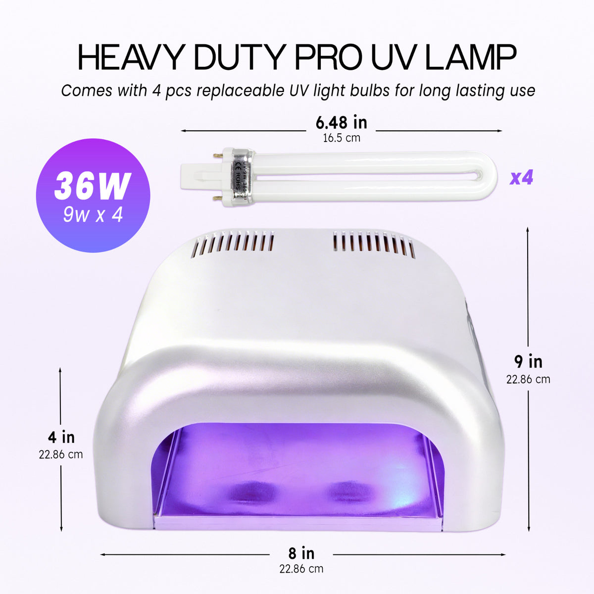 36W UV Nail Curing Lamp Dryer for Manicure Pedicure Shellac Gel