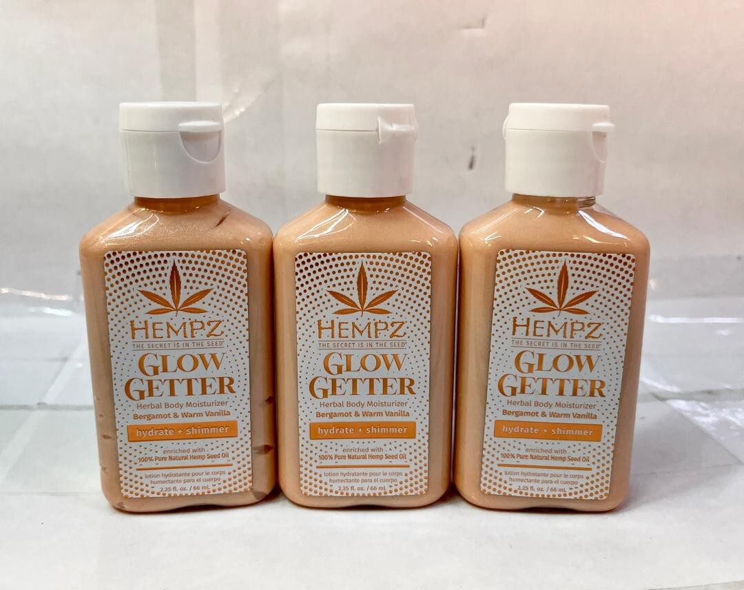 Mini Herbal Body Moisturizer Set - Glow Getter 2.25 oz, Lot of 3