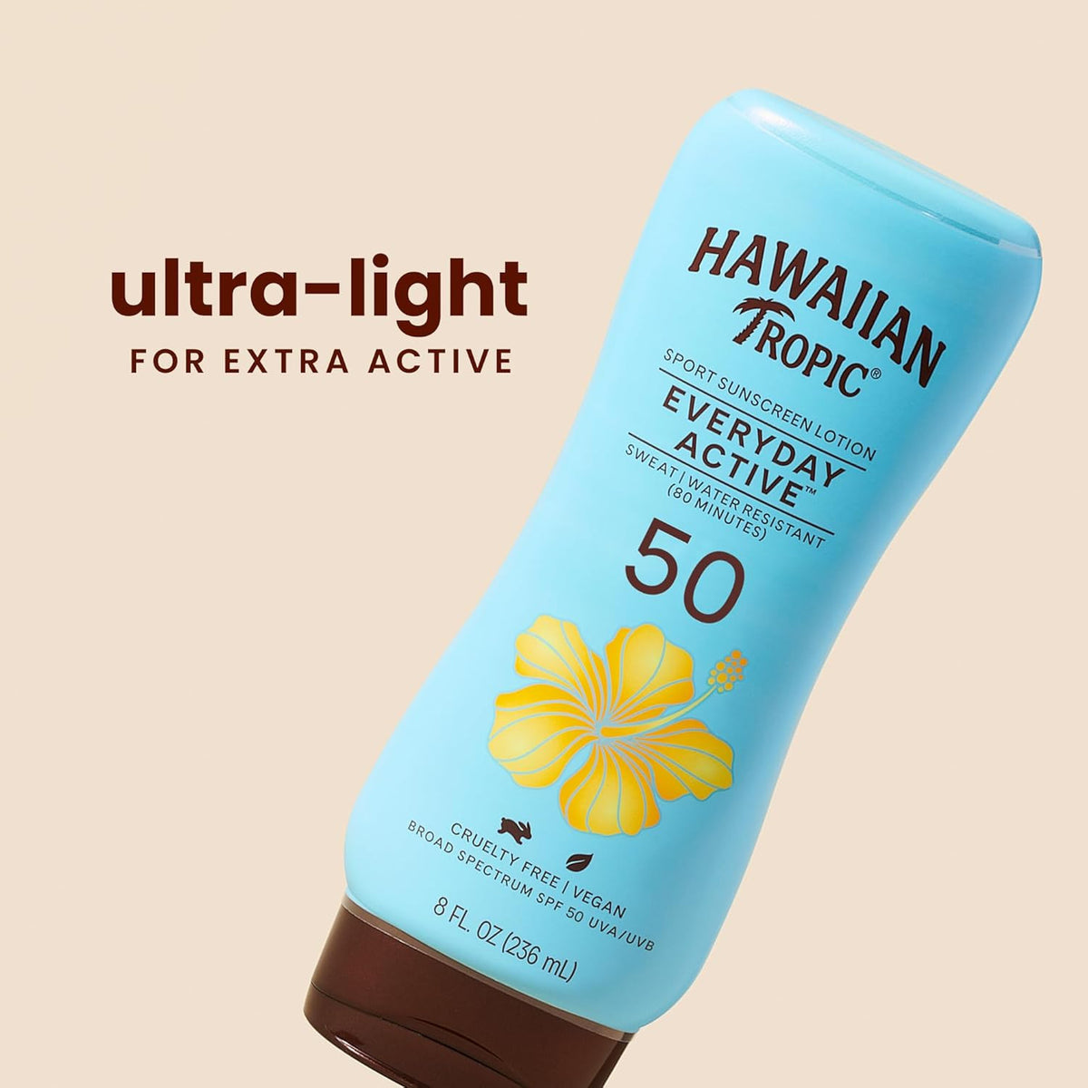 SPF 50 Sunscreen Lotion - Waterproof, Oil-Free, Broad Spectrum, Tropical Scent