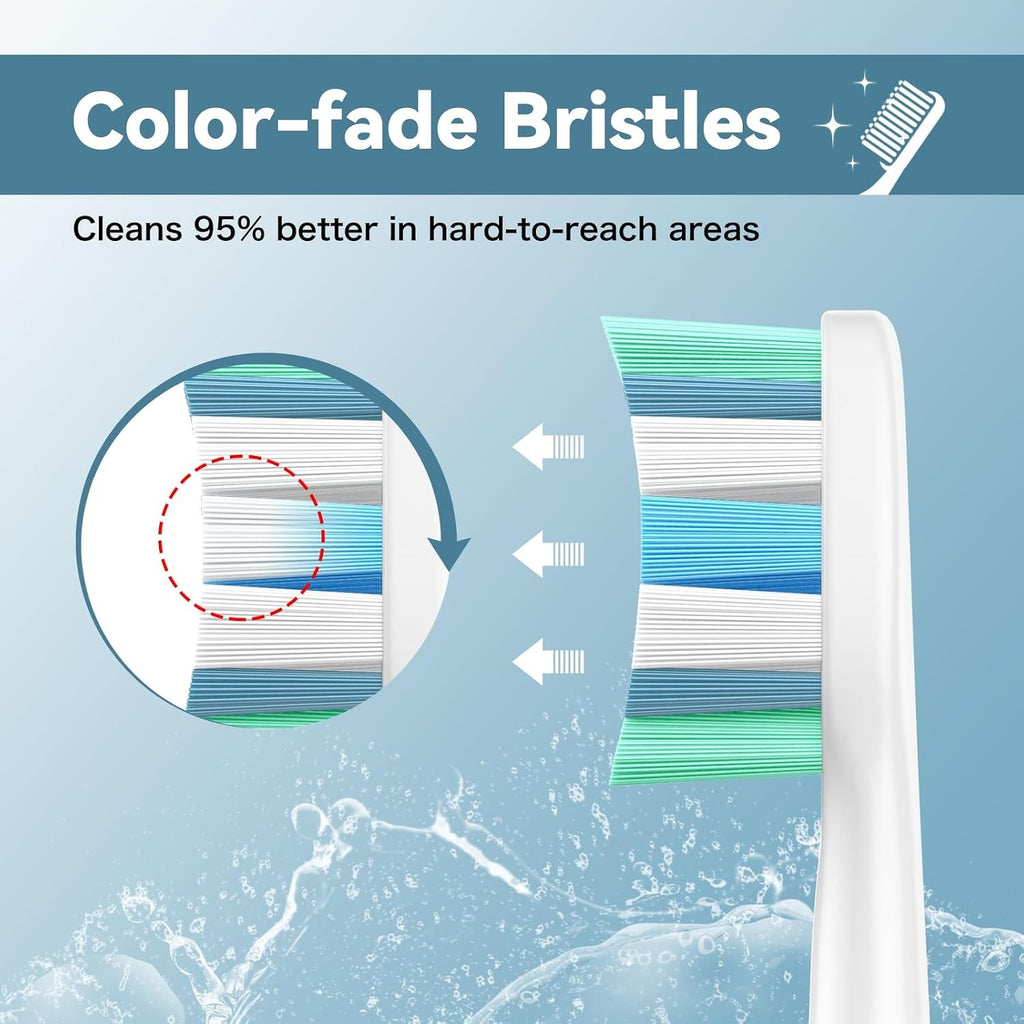 Electric Toothbrush Replacement Heads for Philips Sonicare - 8 Pack, Soft Bristles
