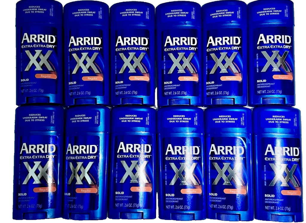 12 Pack Arrid Extra Extra Dry Antiperspirant Deodorant 2.6oz for Men & Women