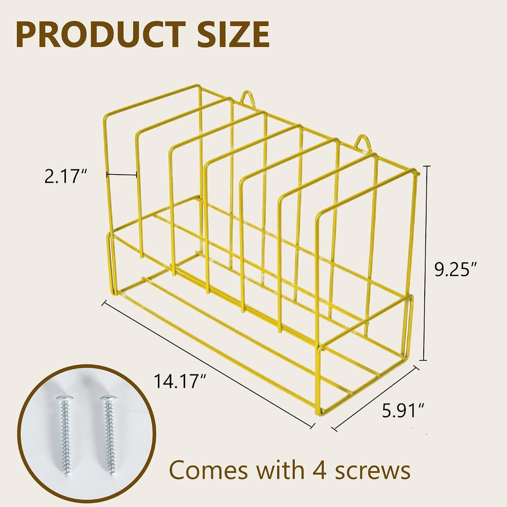 Wall Mounted Hair Color Storage Racks - Metal Organizers for Salon & Home