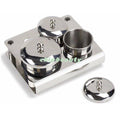 Stainless Steel Nail Liquid Jar Set with Lids and Tray Organizer for Acrylic Nails
