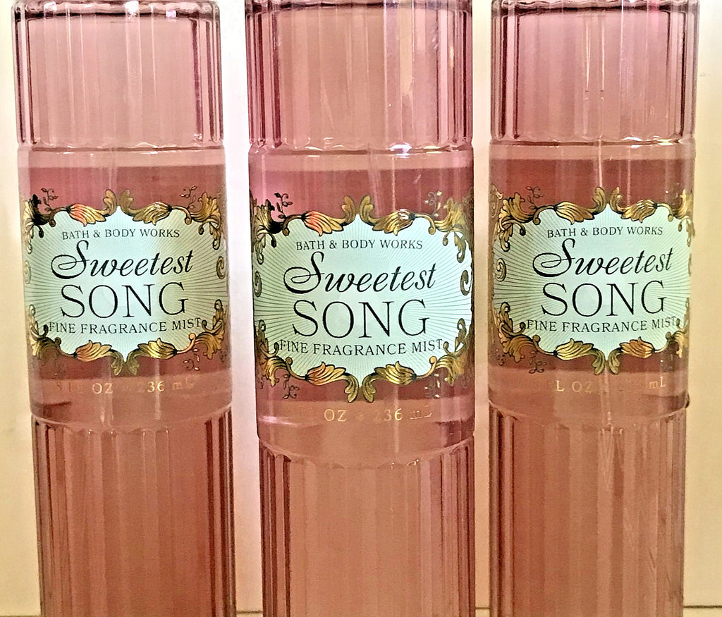 Sweetest Song Fragrance Mist Body Spray Set - 3 Pack, 8 oz Each
