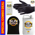 Dark Sunless Tanning Solution 32 oz with Applicator Mitt & Gloves - Fast Drying