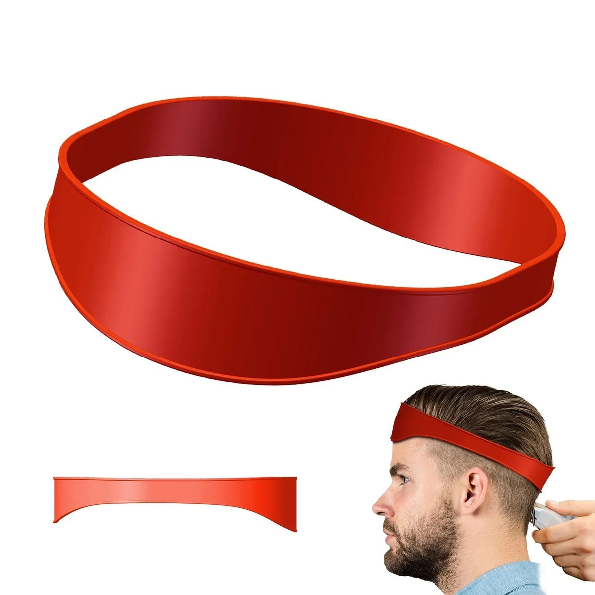 Silicone Headband Haircut Template for Precise Hair Trimming & Fading