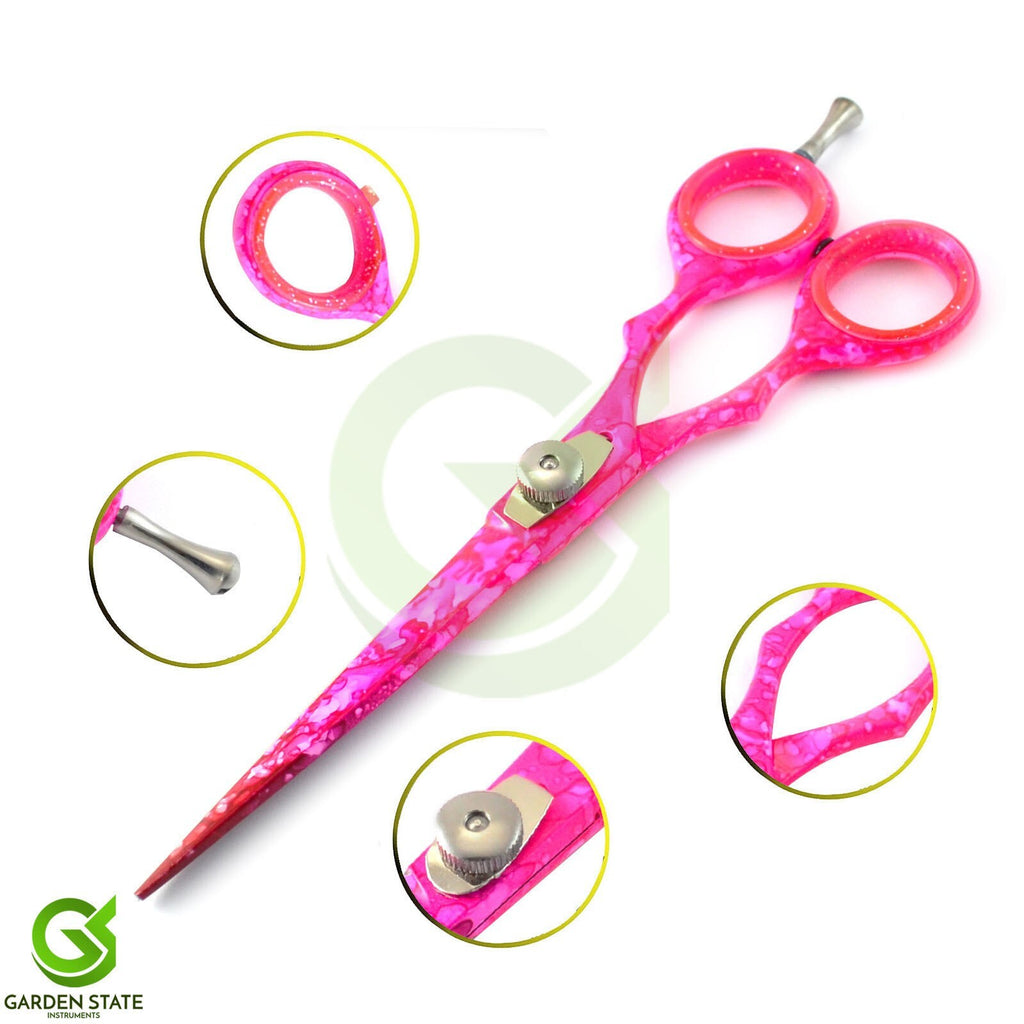 Professional Pink Hair Cutting Scissors 6 Inch Hairdressing Shears