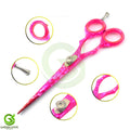 Professional Pink Hair Cutting Scissors 6 Inch Hairdressing Shears