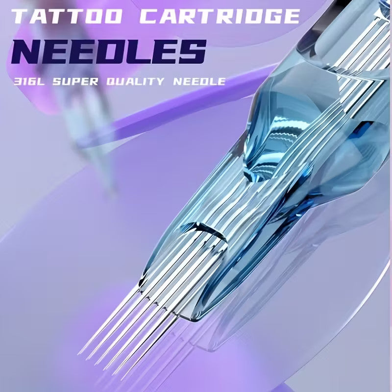 Tattoo Needle Cartridge Set 50Pcs RL/RS/RM/M1 Mixed Pack
