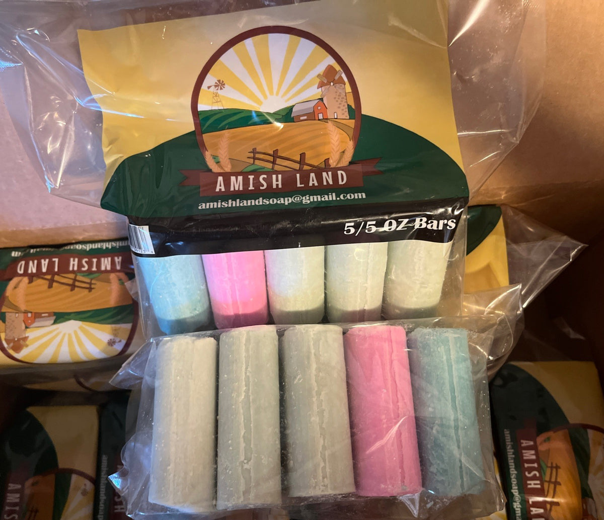 Amish Land Bar Soap 15 Huge 5oz Bars Made in USA - 3 Pack
