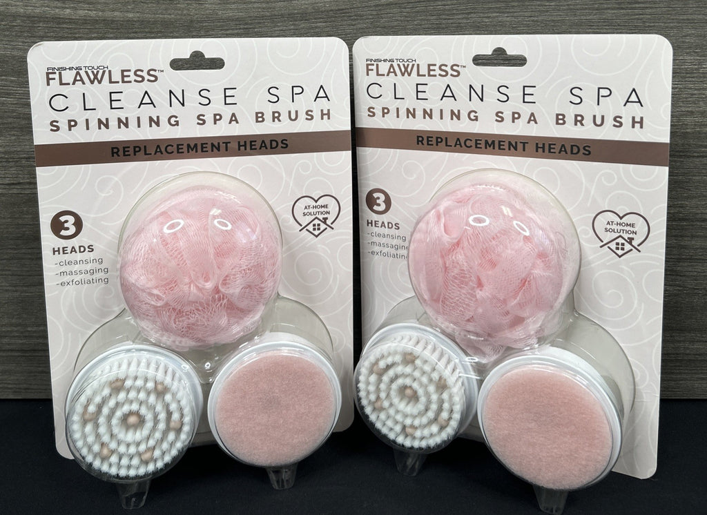 Replacement Heads for Spinning Spa Brush - 3 Pack, Lot of 2