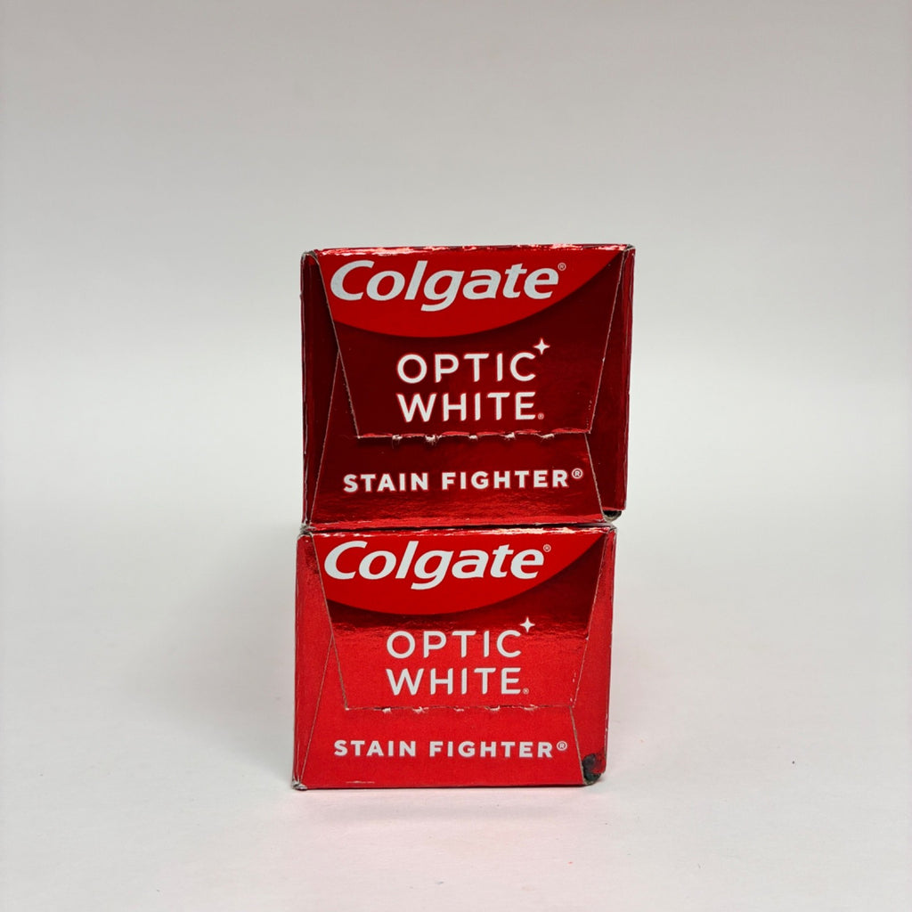 2 Pack Colgate Optic White Stain Fighter Toothpaste Fresh Mint Gel 3.8oz