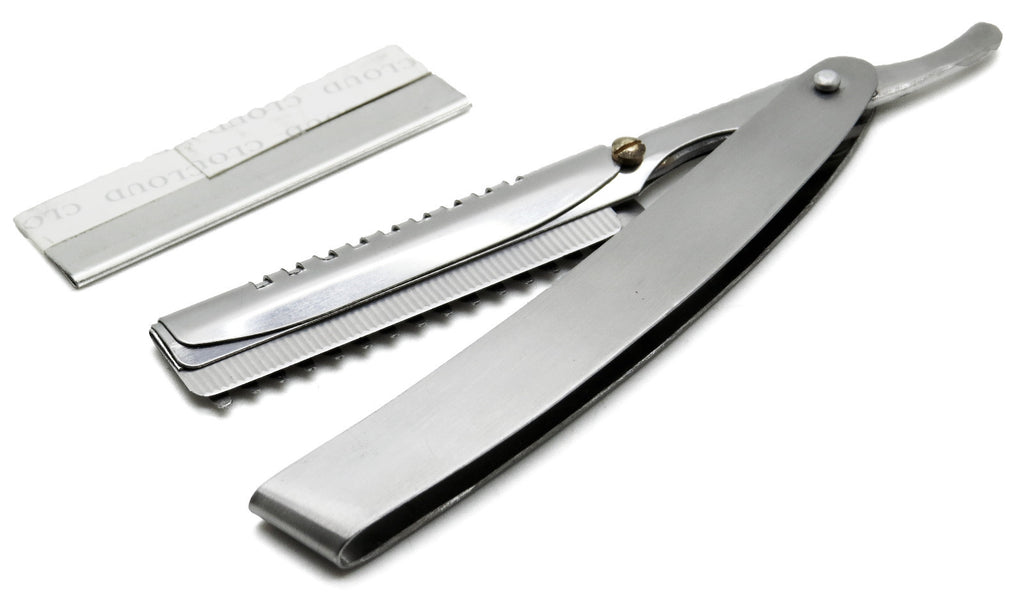 Stainless Steel Safety Razor with 2 Blades for Barber Grooming